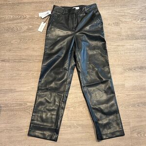 Babaton black Faux Leather Trousers. aritzia